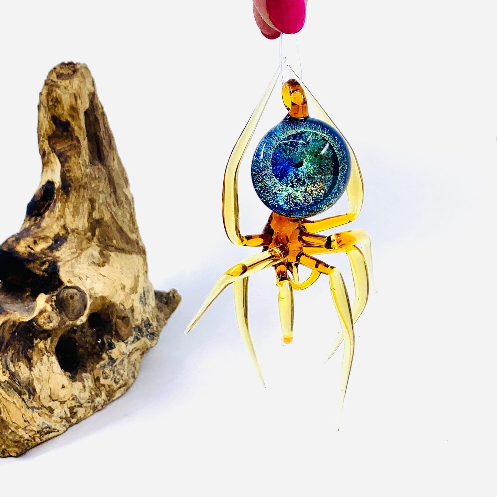 Glass Galaxy Spider Ornament, 40 Ornament WGK Glass Art Inc 