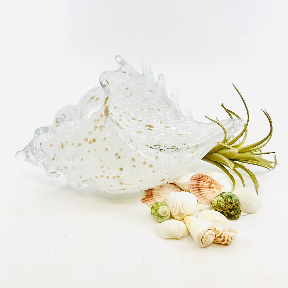 Gold Sparkle Conch Shell Decor Beachcombers 