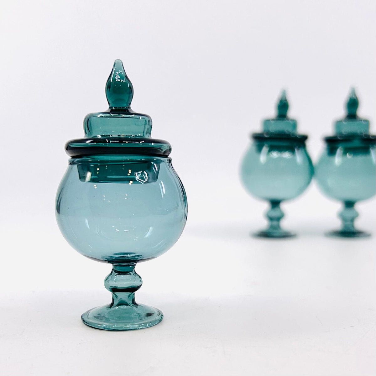 Tiniest Glass Apothecary Jar, Sea Smoke Miniature - 