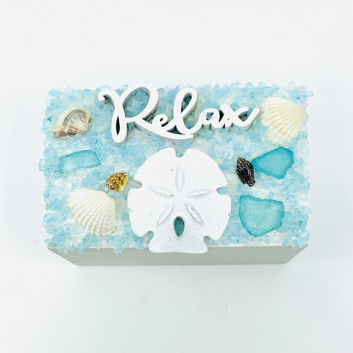 LAST ONE - Relax Coastal Trinket Box, Large