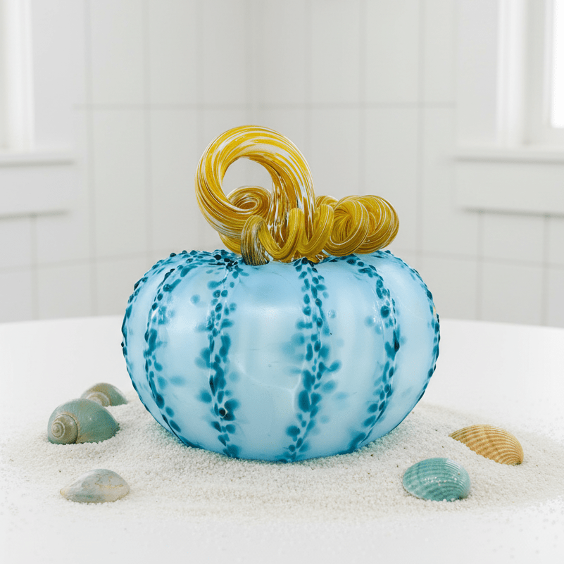 Daily Pumpkin 586 Coastal Matte Squat Gabby Luke Adams Glass Blowing Studio 