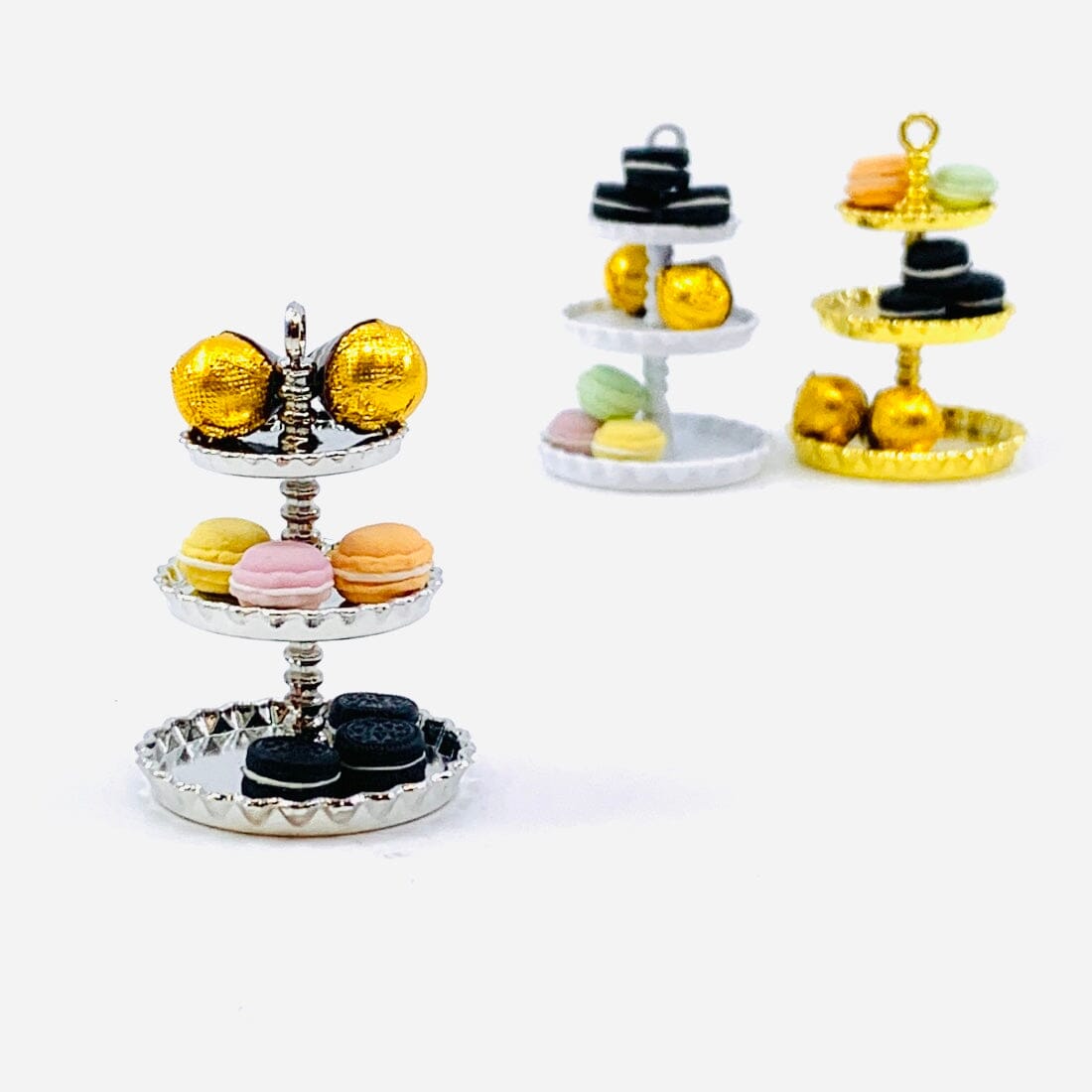 Tiniest Afternoon Tea Serving Stand, Silver Miniature - 