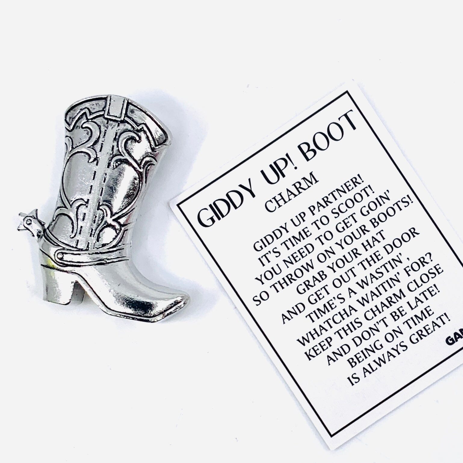 Giddy up Boot Charm - PT154 Miniature GANZ 