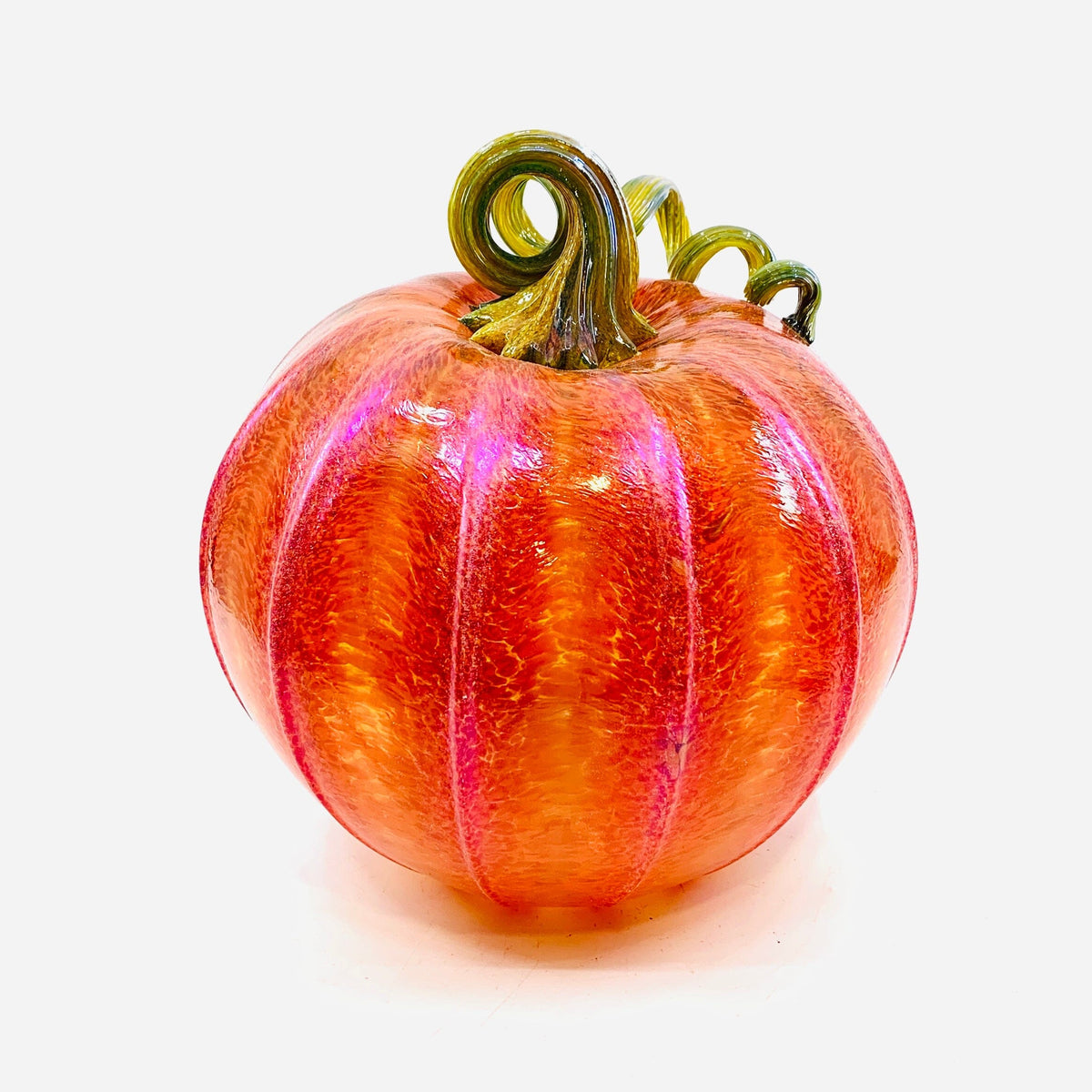Daily Pumpkin 3865 Fall Shimmer Large Gabby Luke Adams Glass Blowing Studio 