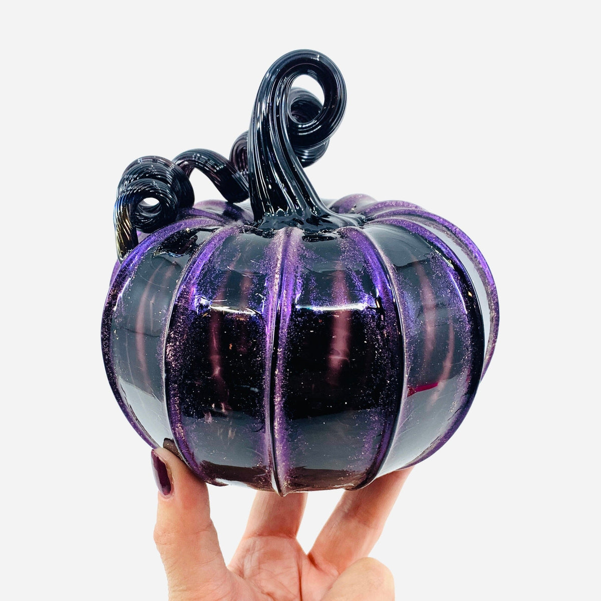 Daily Pumpkin 3871 Fall Shimmer Squat Gabby Luke Adams Glass Blowing Studio 
