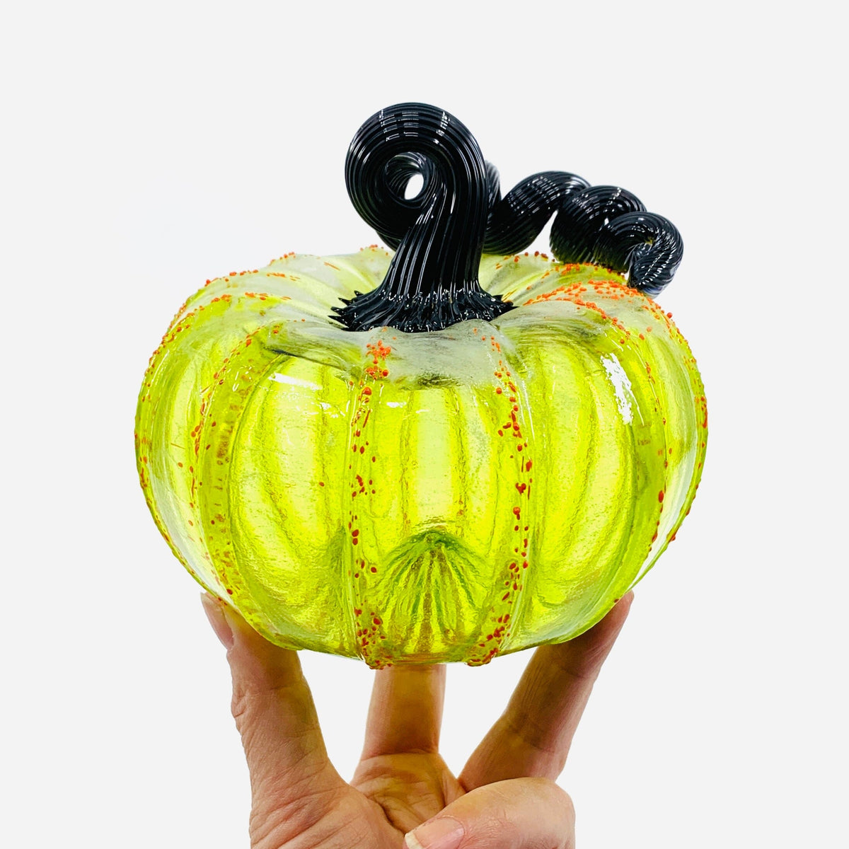 Daily Glow Pumpkin 3808 Fall Squat Gabby Luke Adams Glass Blowing Studio 