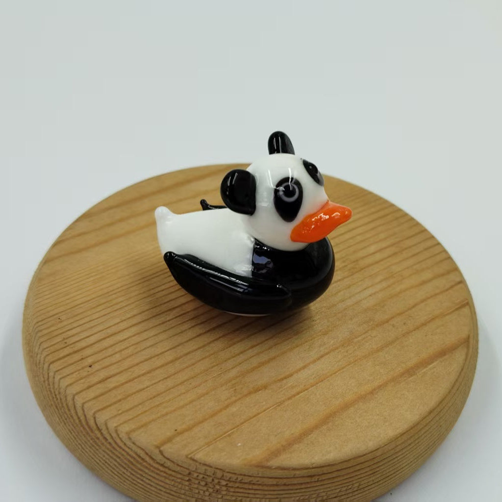 Panda - Mini Glass Rubber Duck