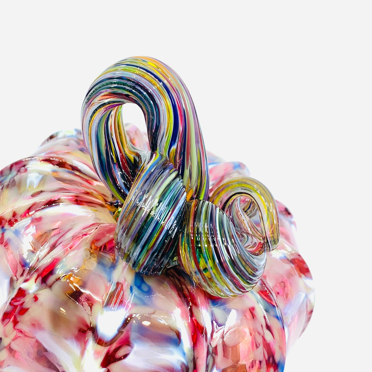 Daily Pumpkin 2844 Color-Twist Stem Squat Gabby Luke Adams Glass Blowing Studio 