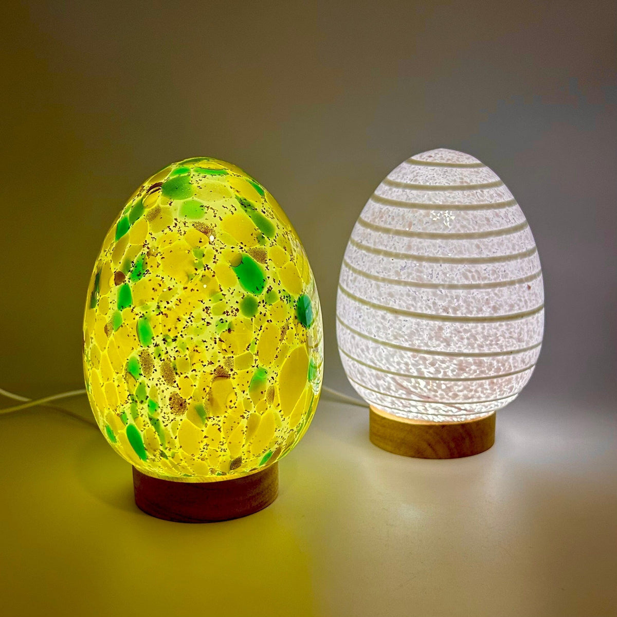 Large Blown Striped Eggs, Pink Diamond Star 