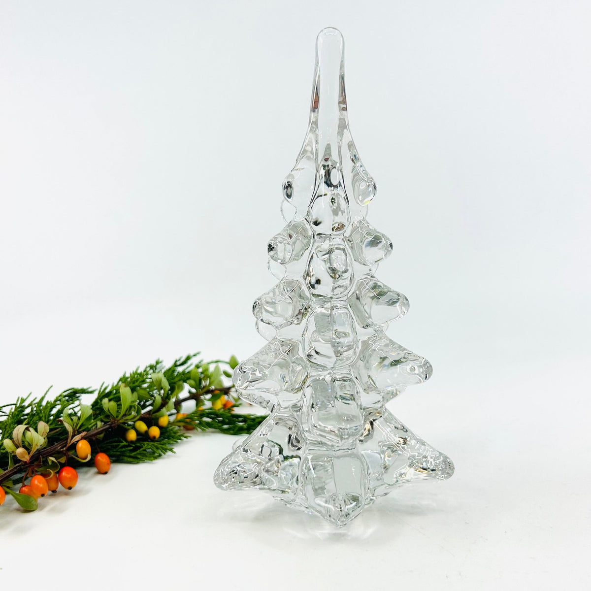 6" Glass Whimsy Tree Diamond Star 