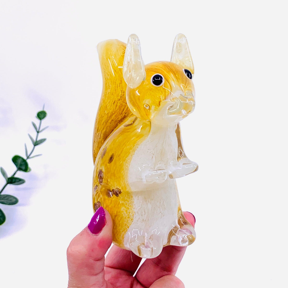 Glass Squirrel Paperweight Decor Chesapeake Bay 