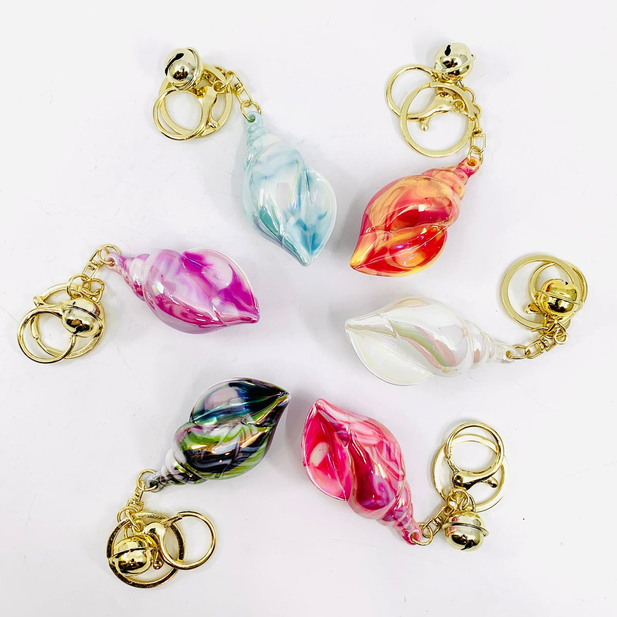 Iridescent Shell Keychains Accessory Alex 
