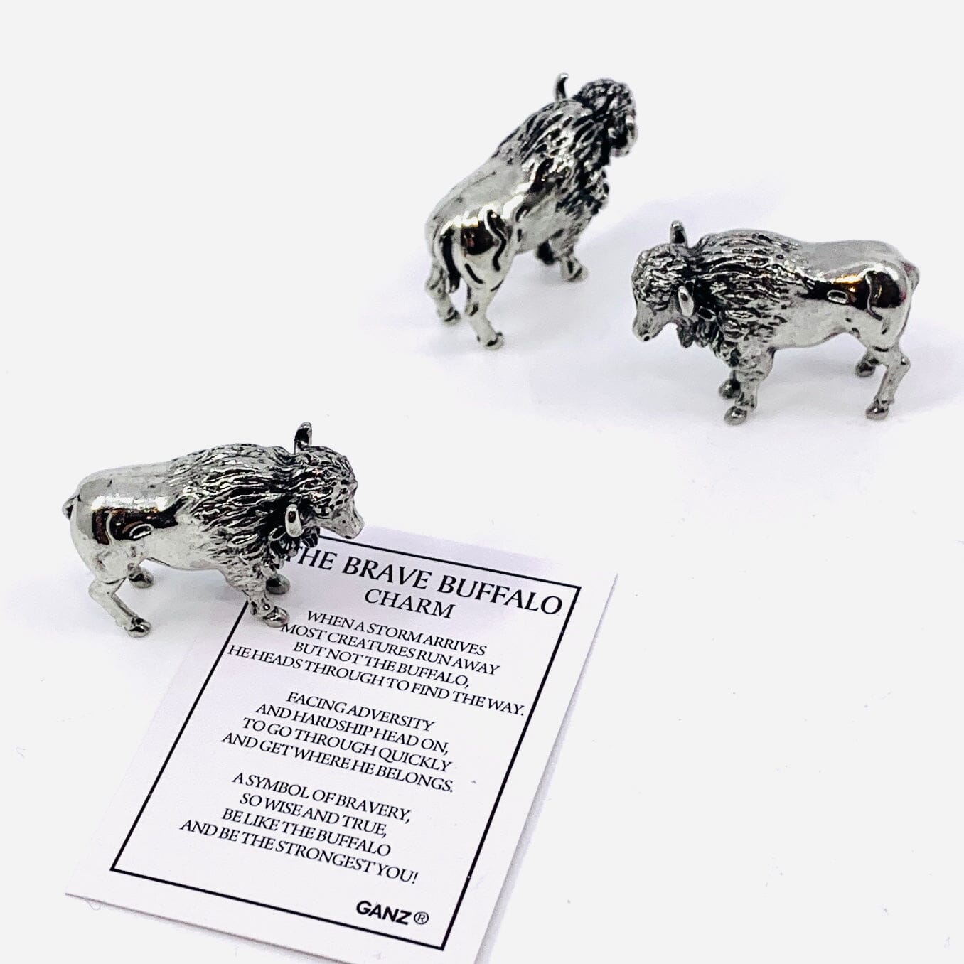 The Brave Buffalo Charm - PT161 Miniature GANZ 