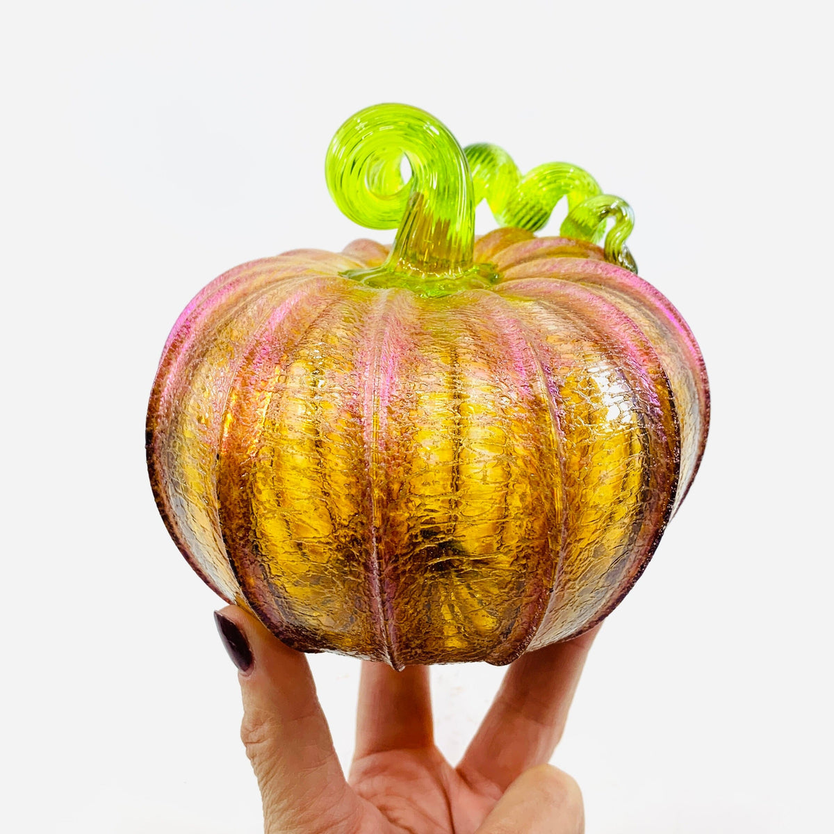 Daily Pumpkin 78 Fall Shimmer Squat Daily Pumpkin Luke Adams Glass Blowing Studio 