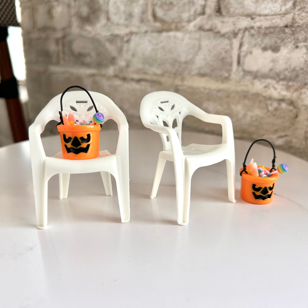 Miniature Lawn Chair and Candy Bucket Set - 
