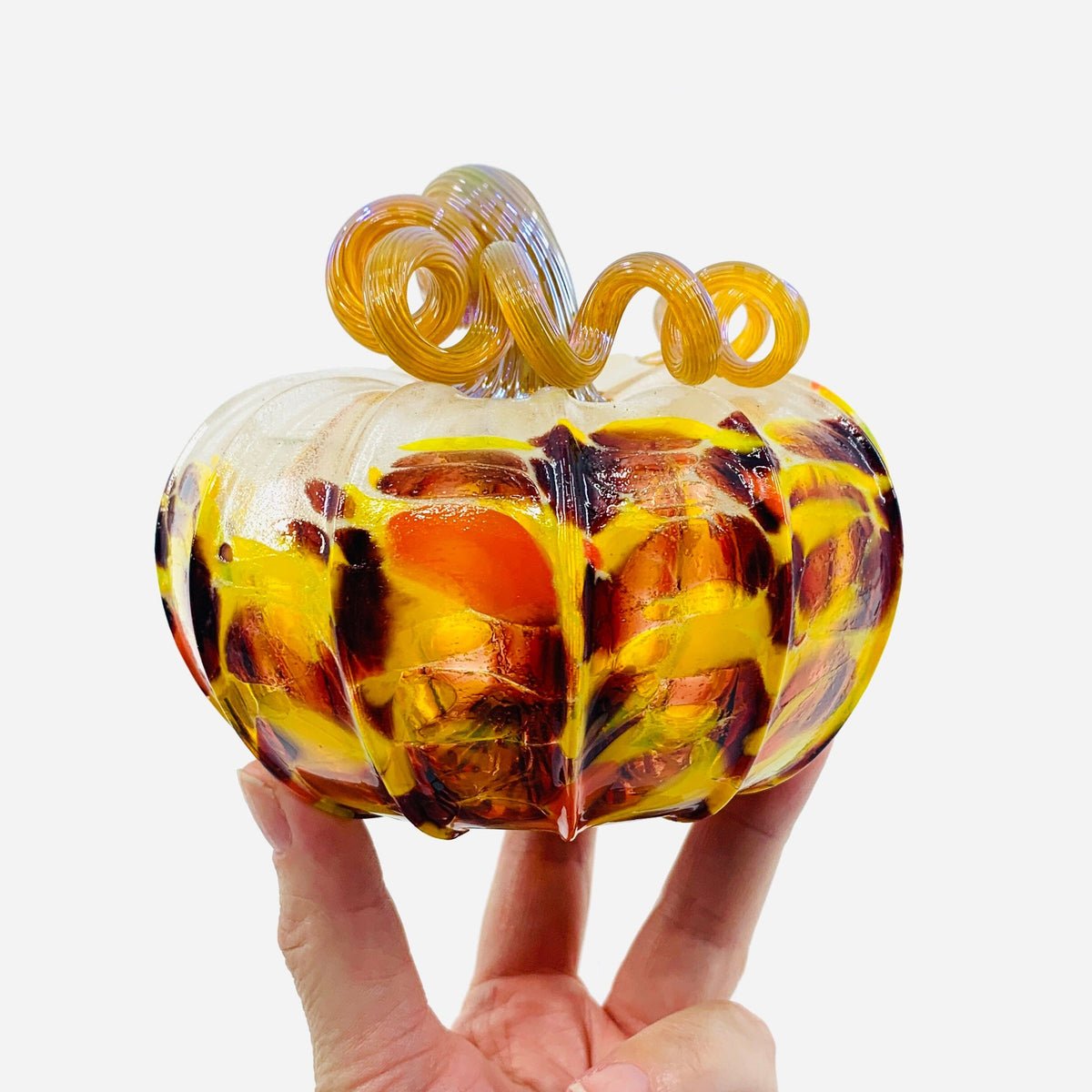 Daily Glow Pumpkin 3676 Squat Gabby Luke Adams Glass Blowing Studio 