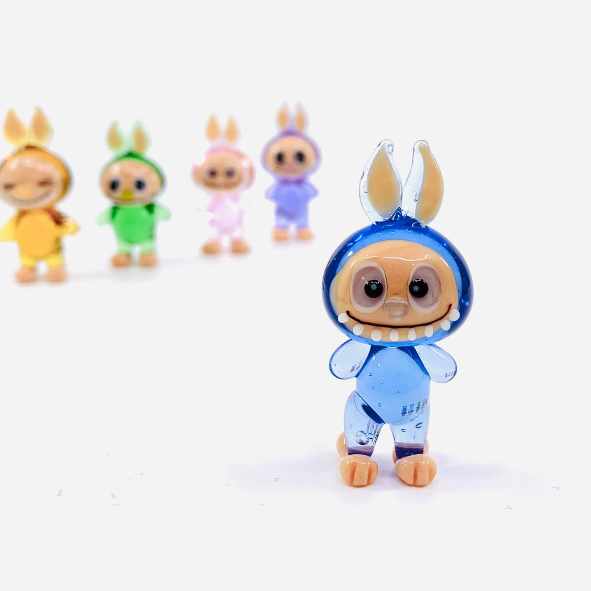 Glass Labubu Monsters, Blue Alex 