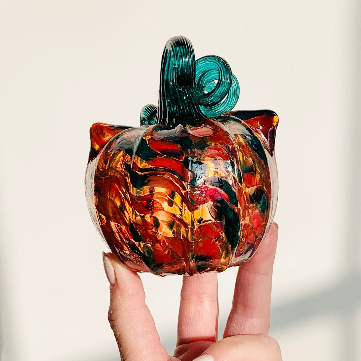 Daily Catkin 1246 Daily Pumpkin Luke Adams Glass Blowing Studio 