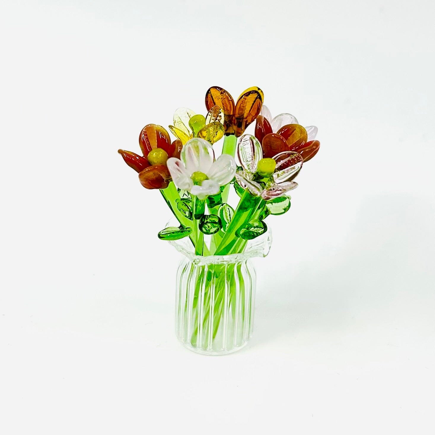 Build Your Own Tiny Miniature Glass Flower Bouquet