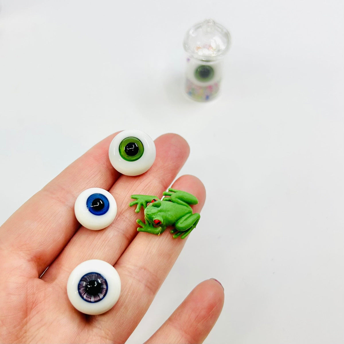 Spooky Potion Glass Eye Jars Miniature - 