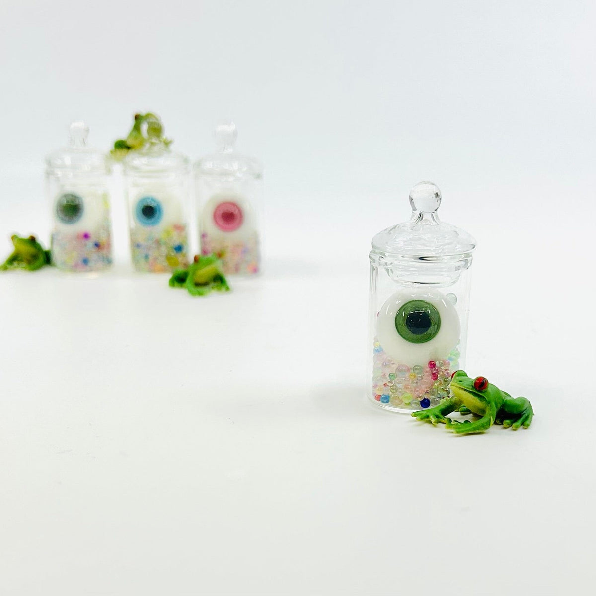 Spooky Potion Glass Eye Jars Miniature - 