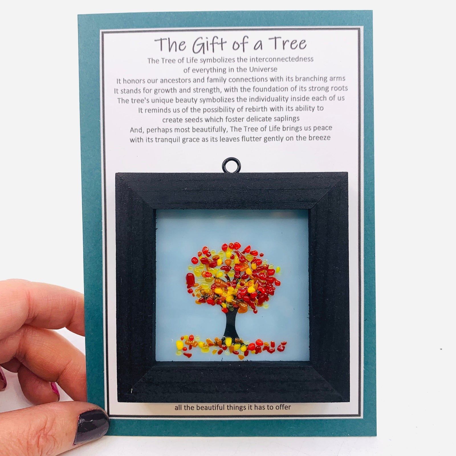 Fused Glass Tree of Life Shadow Box 98 Decor Glimmer Glass Gifts 