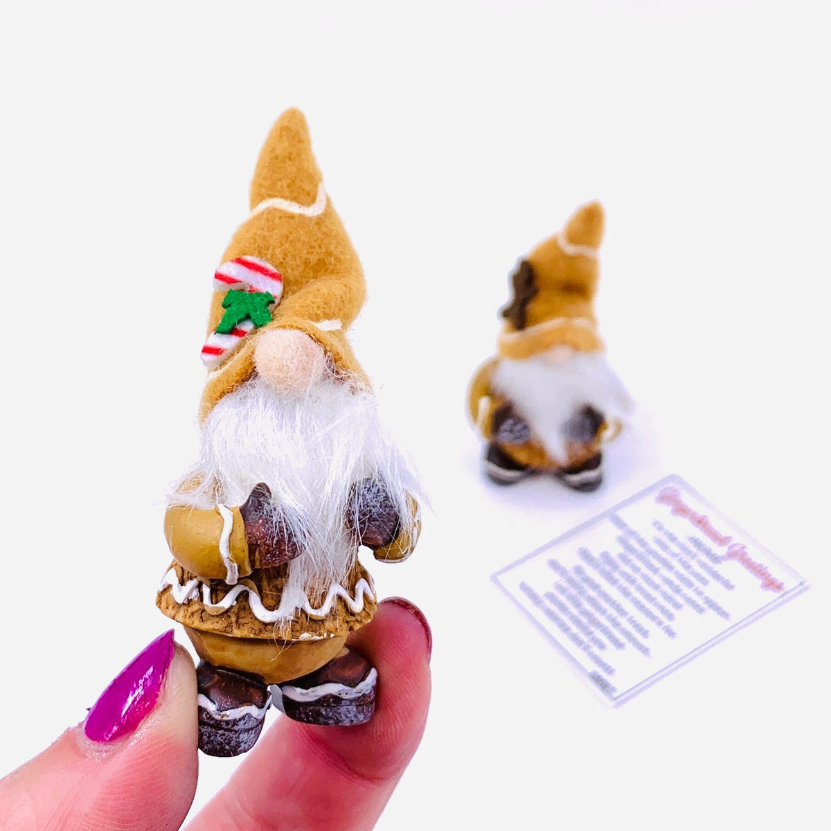 Gingerbread Greetings Gnome PT 103 Miniature GANZ 