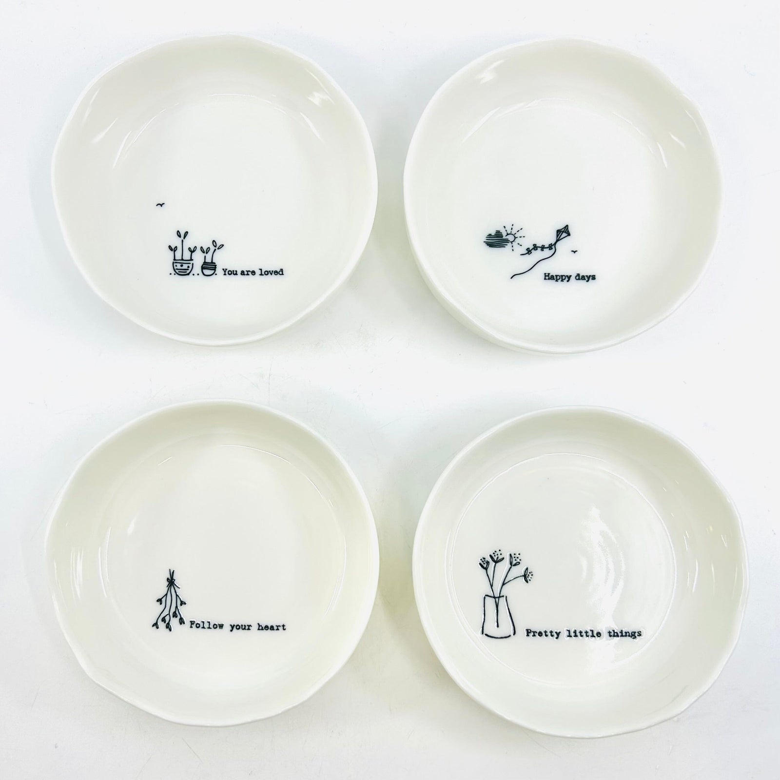 Sweet Sayings decorative Change Bowl, Happy Days Decor Two's Company 