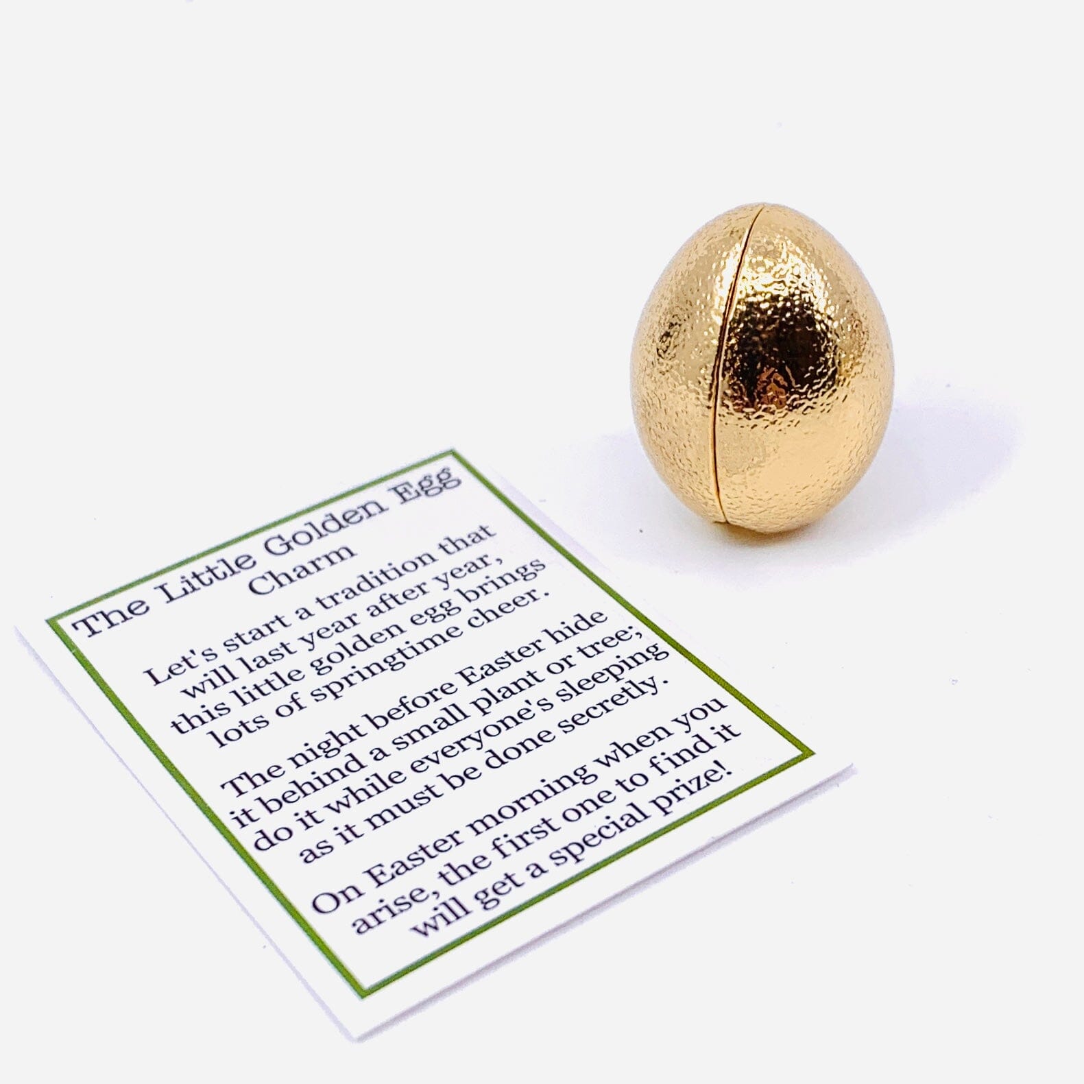 The Little Golden Egg Charm - PT 115 Miniature GANZ 