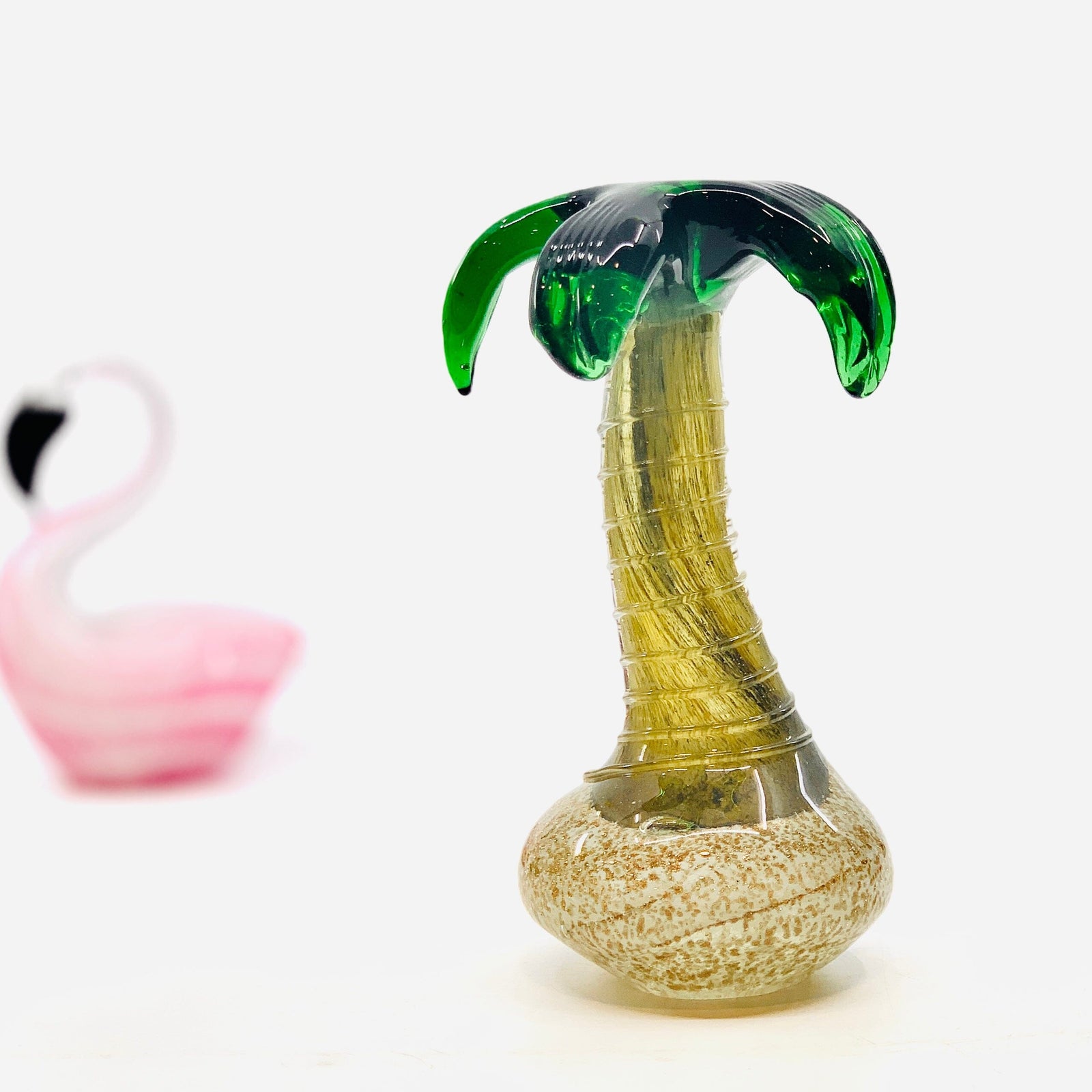 Glass Palm Tree Statue Decor Chesapeake Bay 