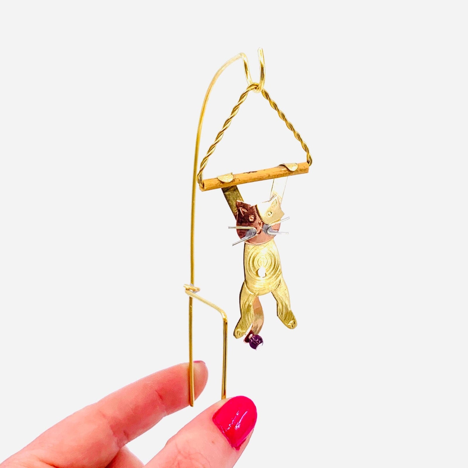 Plant Hangers 3, Paws Up Kitty Miniature Pilgrim Imports 