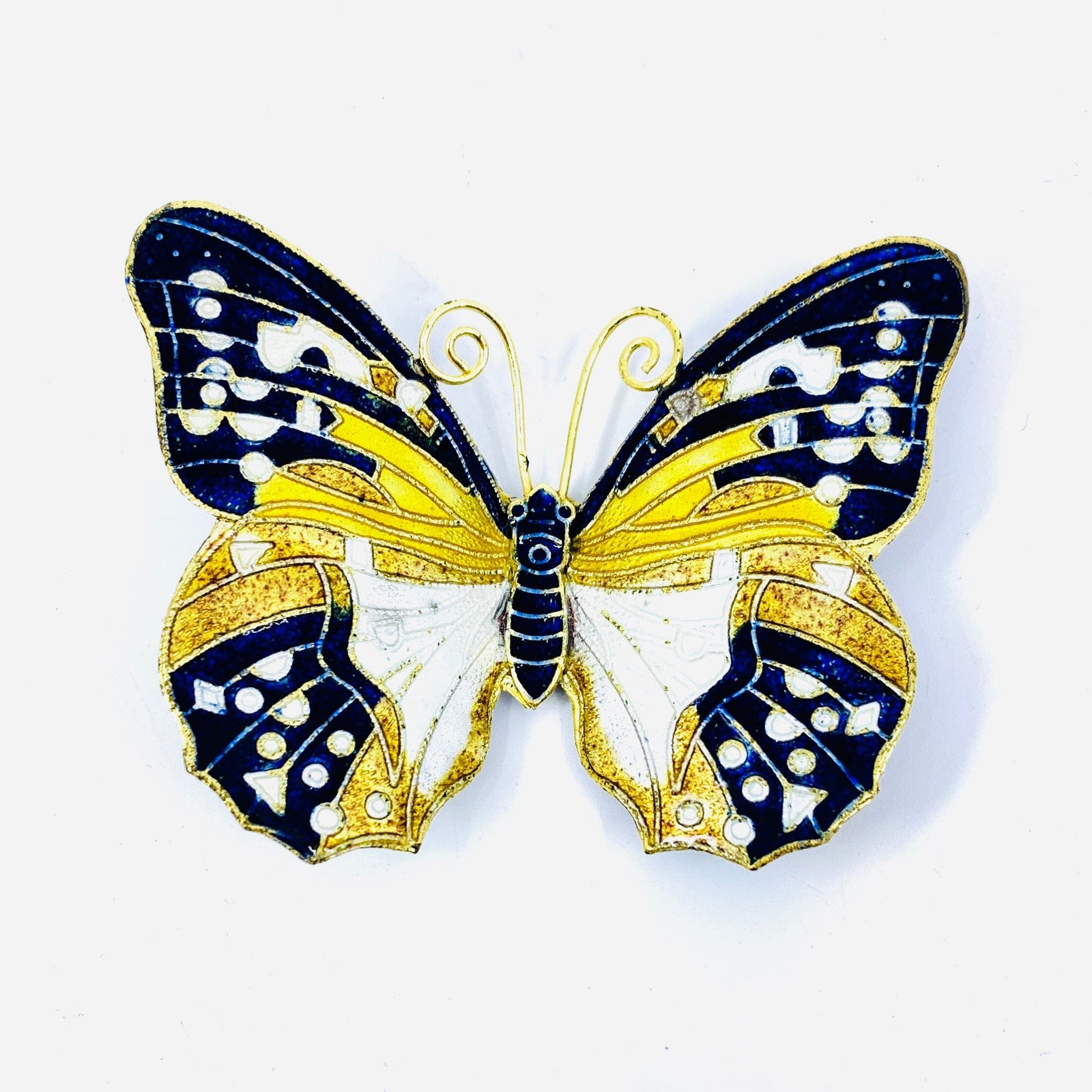 Pewter Enameled Butterfly Magnets -1 Decor Kubla Craft 