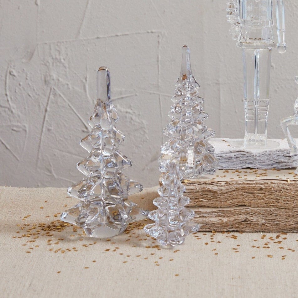 4" Clear Glass Whimsy Tree Diamond Star 