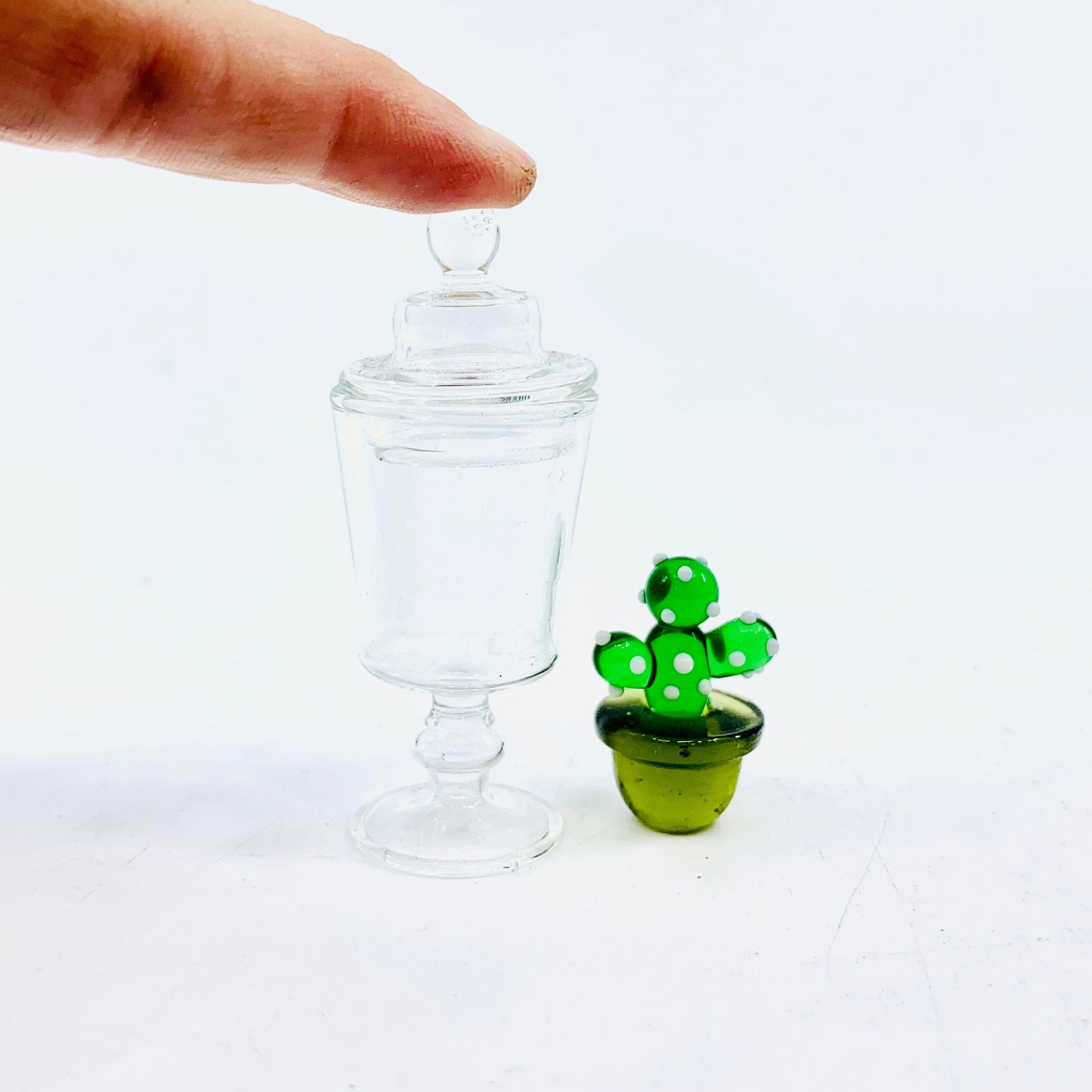 Daily Jar 221: Tiny Glass Cactus Miniature - 