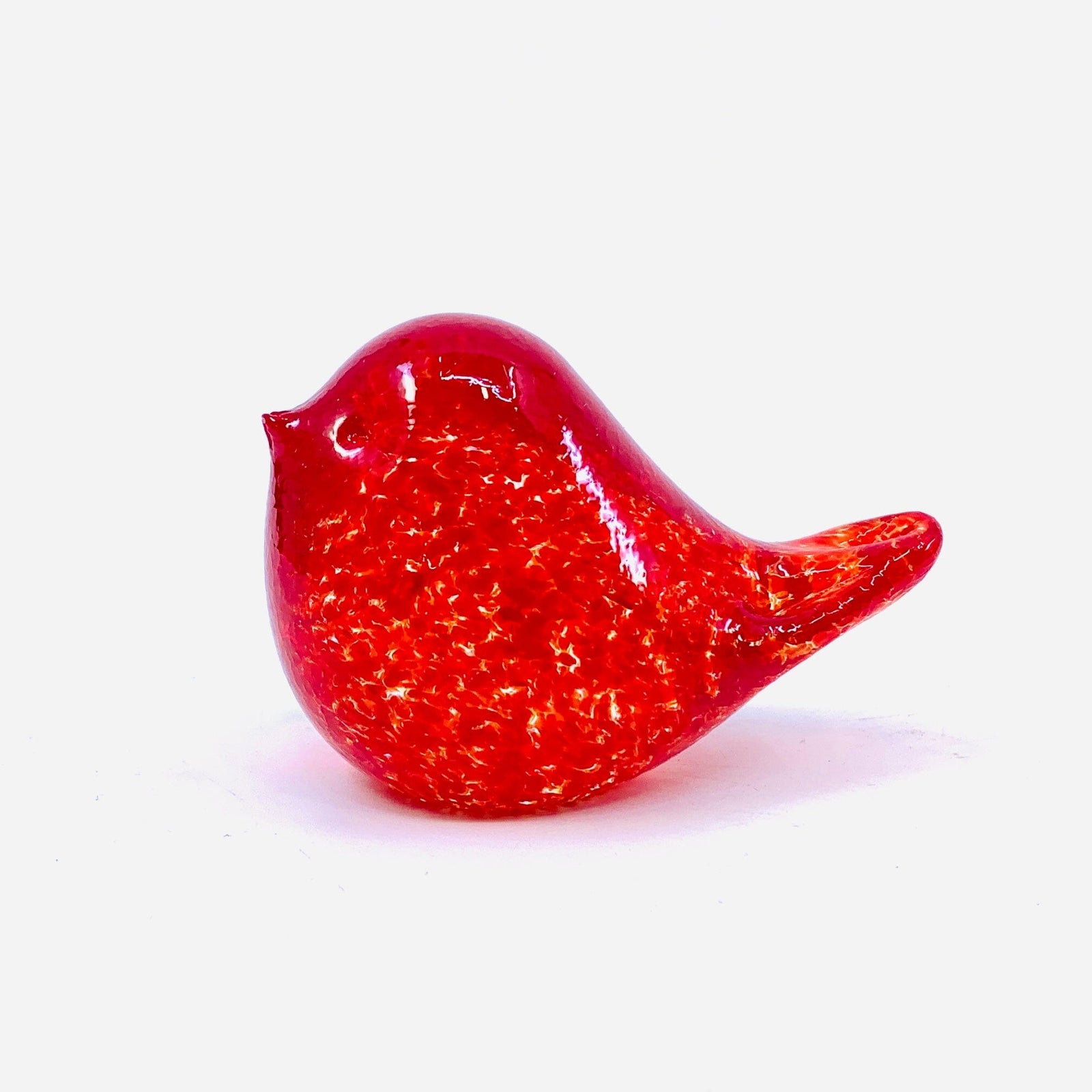Little Glass Bird, Red Miniature Henrietta Glass 