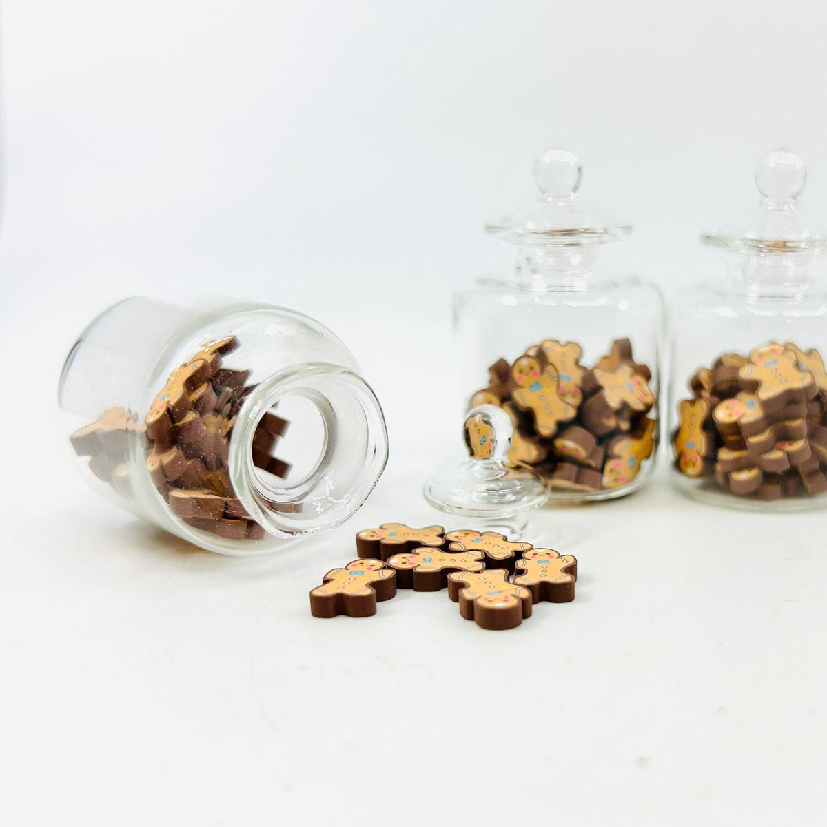 Tiniest Jar of Gingerbread Man Cookies Miniature - 