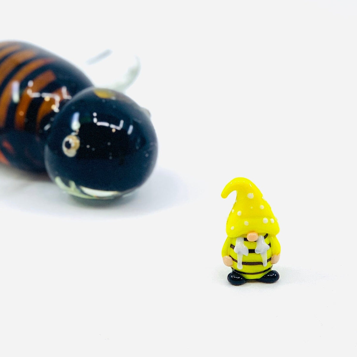Glass Worker Bee Gnomes Miniature Alex 