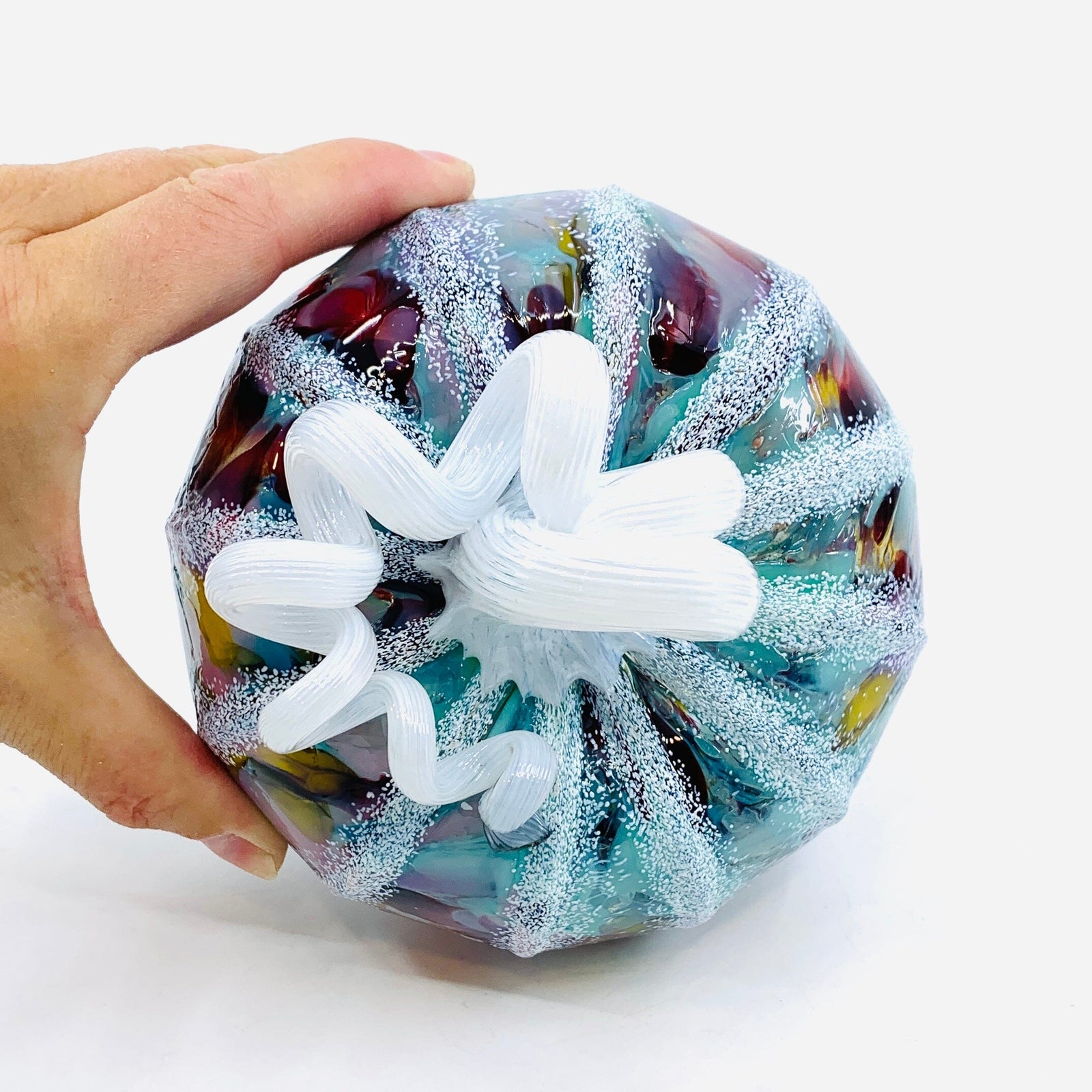 Daily Pumpkin 1735 Holiday Snowfall Squat Gabby Luke Adams Glass Blowing Studio 