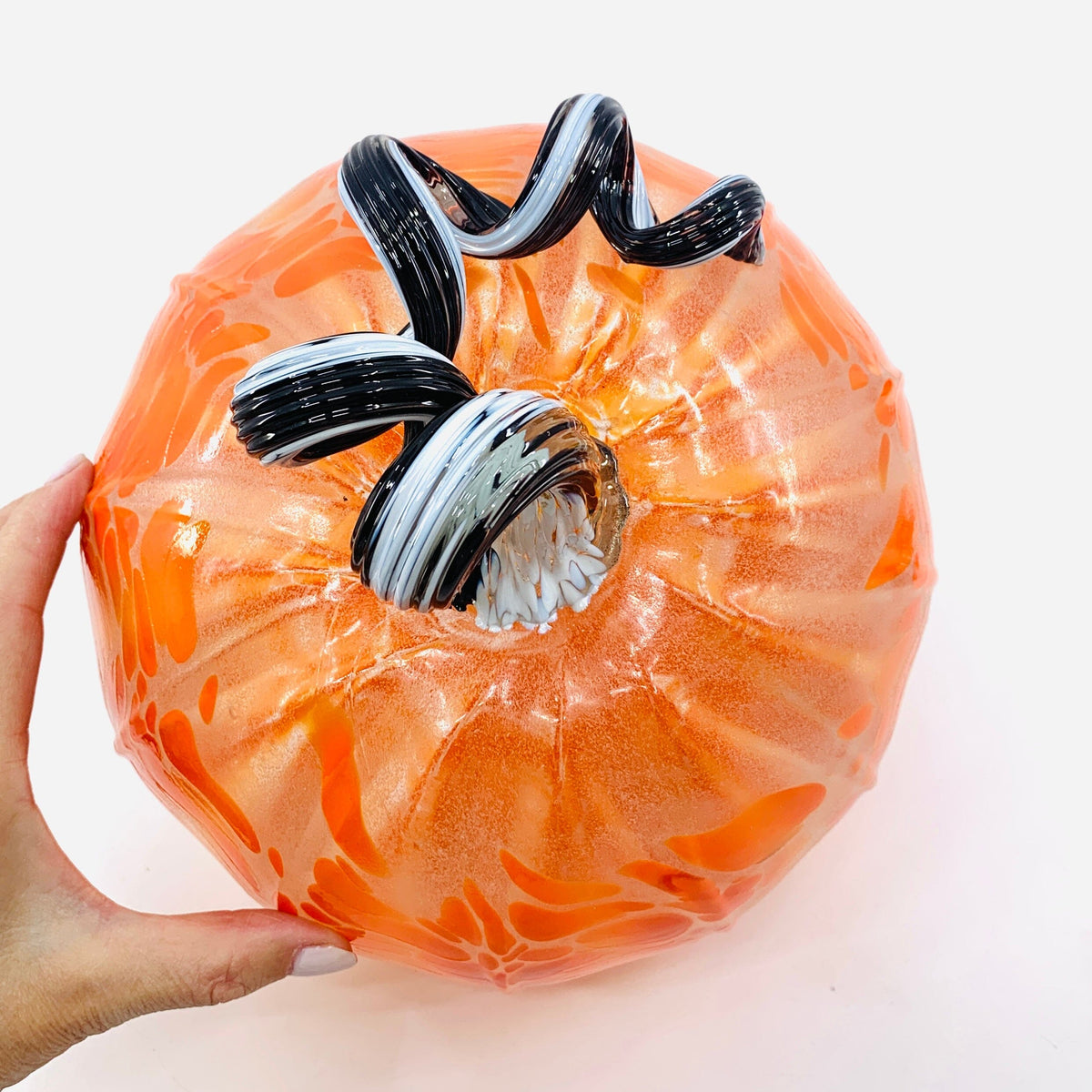 Daily Glow Pumpkin 412 Fall Large Daily Pumpkin Luke Adams Glass Blowing Studio 
