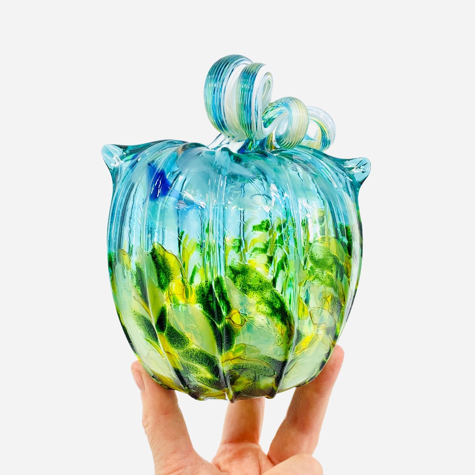 Daily Pumpkin 493 “Luke’s Coastal Cat" Squat Gabby Luke Adams Glass Blowing Studio 
