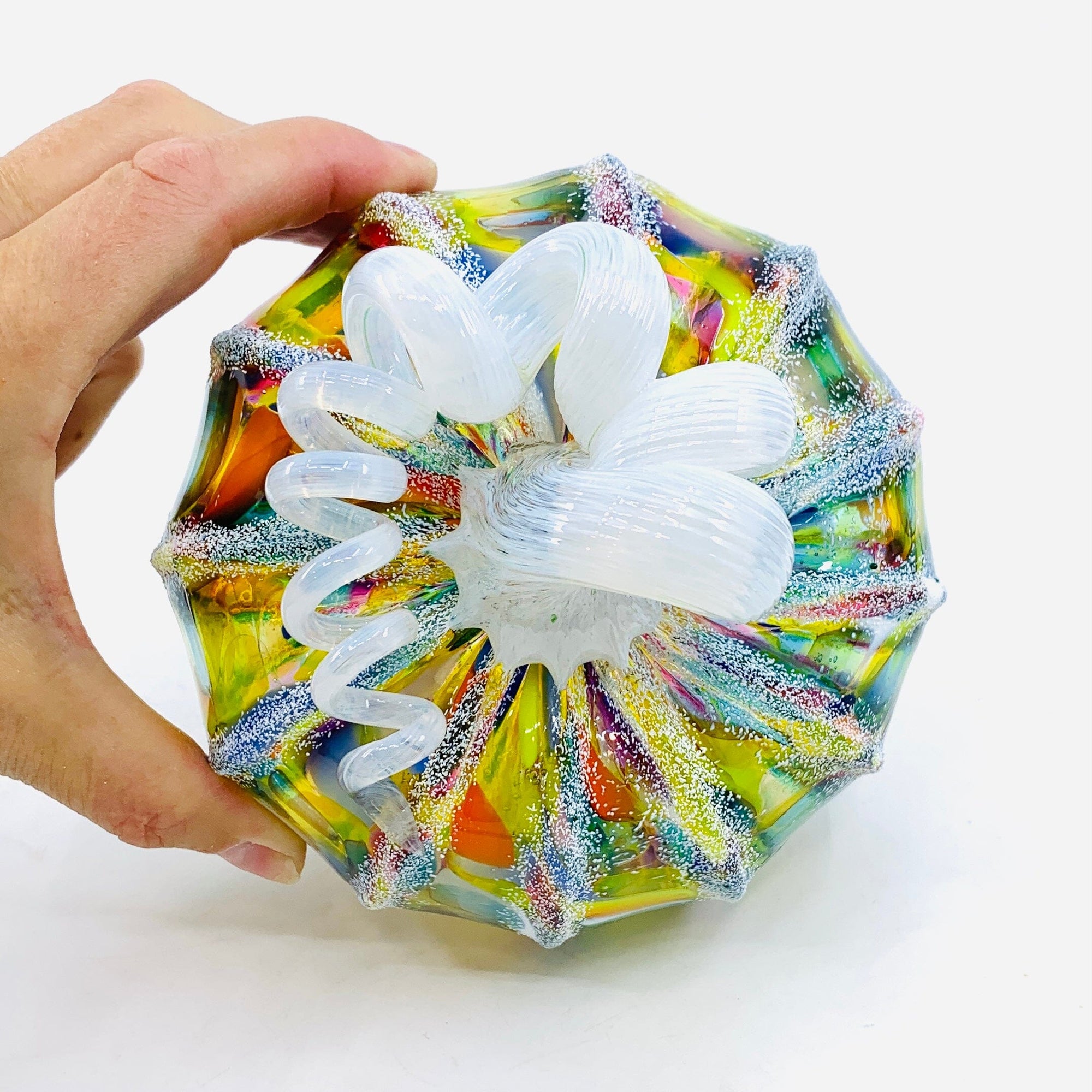 Daily Pumpkin 1736 Holiday Snowfall Squat Gabby Luke Adams Glass Blowing Studio 