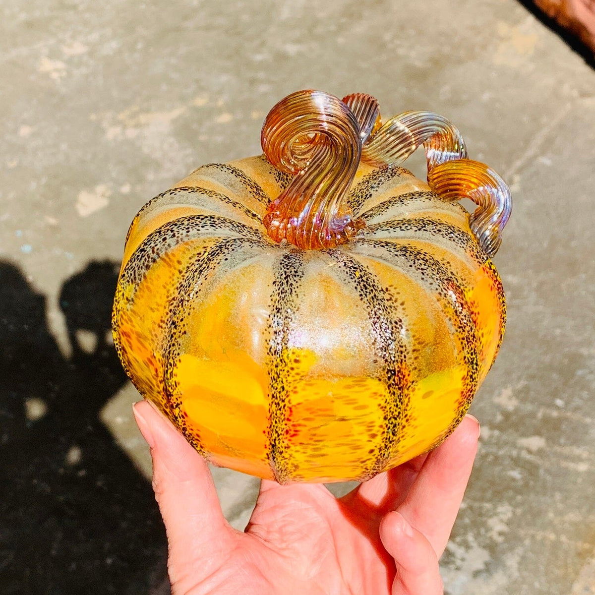 Best Glow Pumpkin 3804 Fall Squat Gabby Luke Adams Glass Blowing Studio 