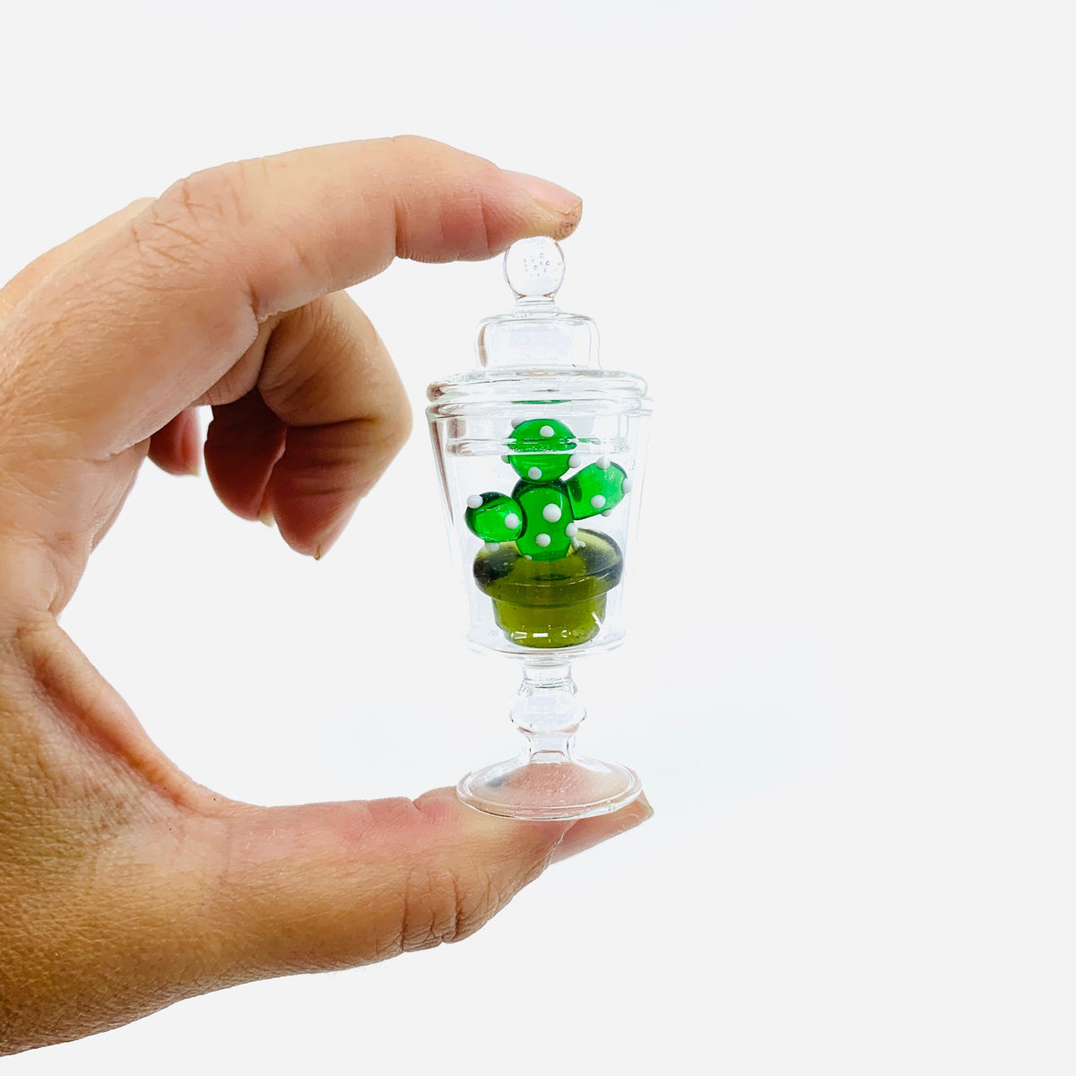 Daily Jar 221: Tiny Glass Cactus Miniature - 