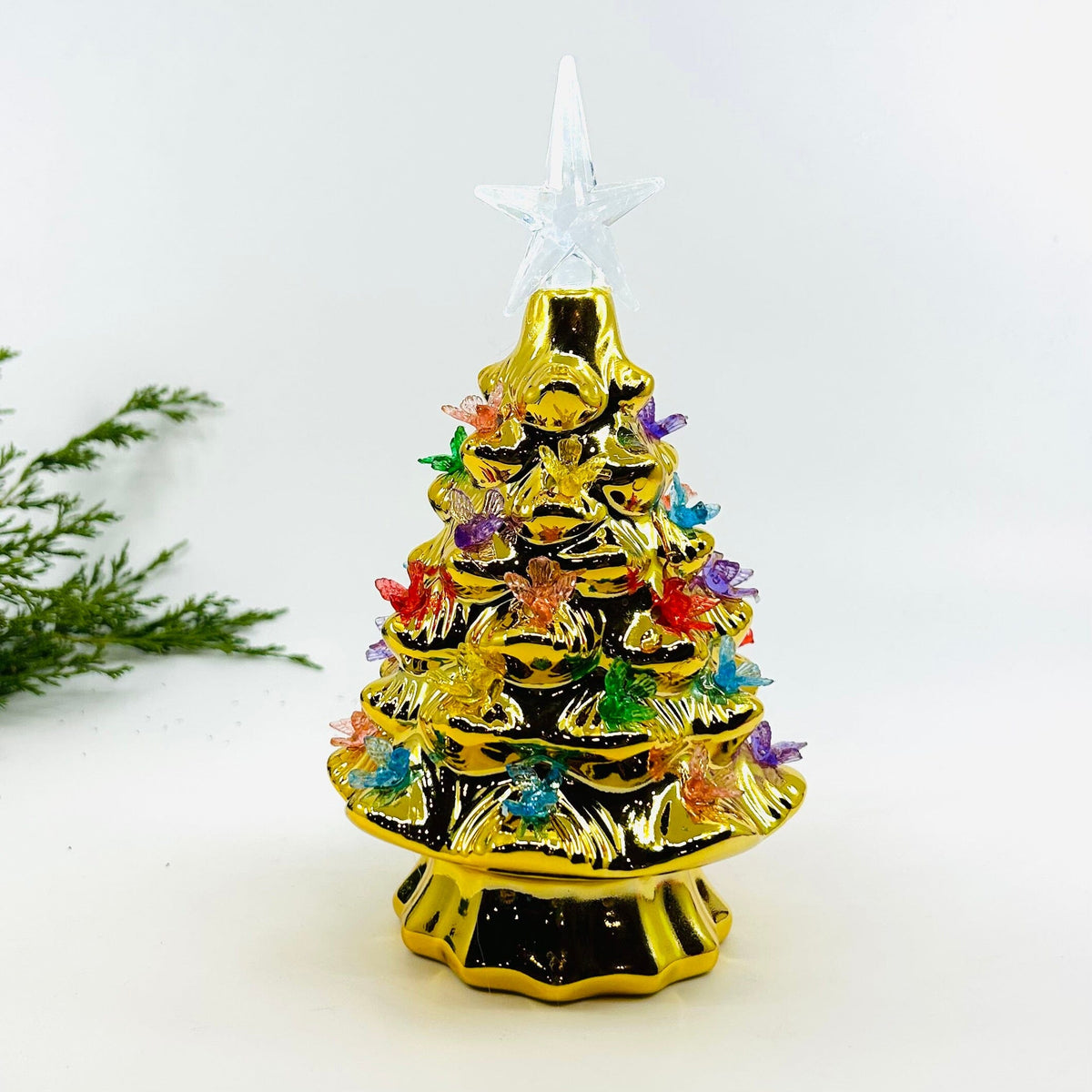 Bird Lite-Up Gold Tree - 7 One Hundred 80 Degrees 