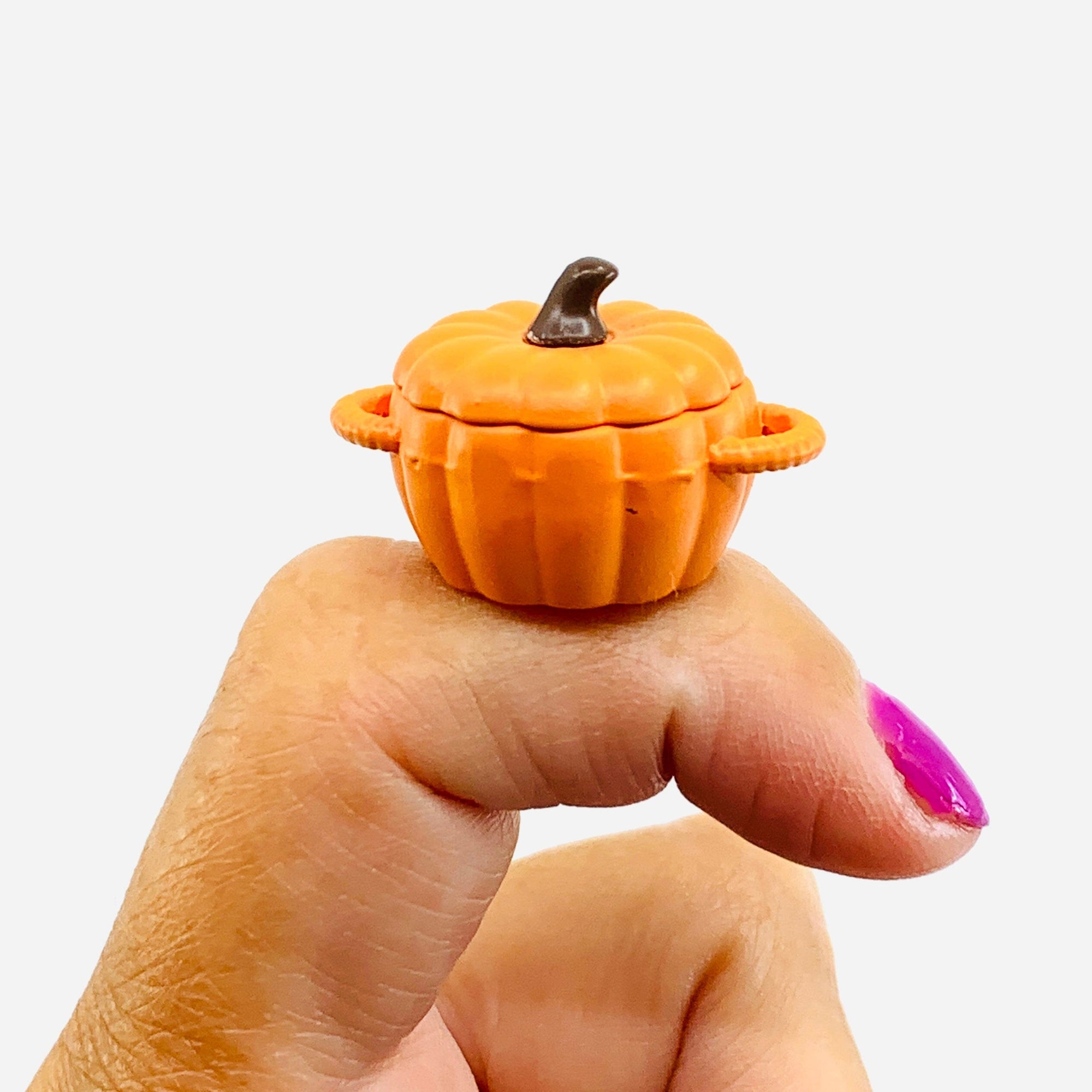 Miniature Pumpkin Soup Pot, Orange Miniature - 