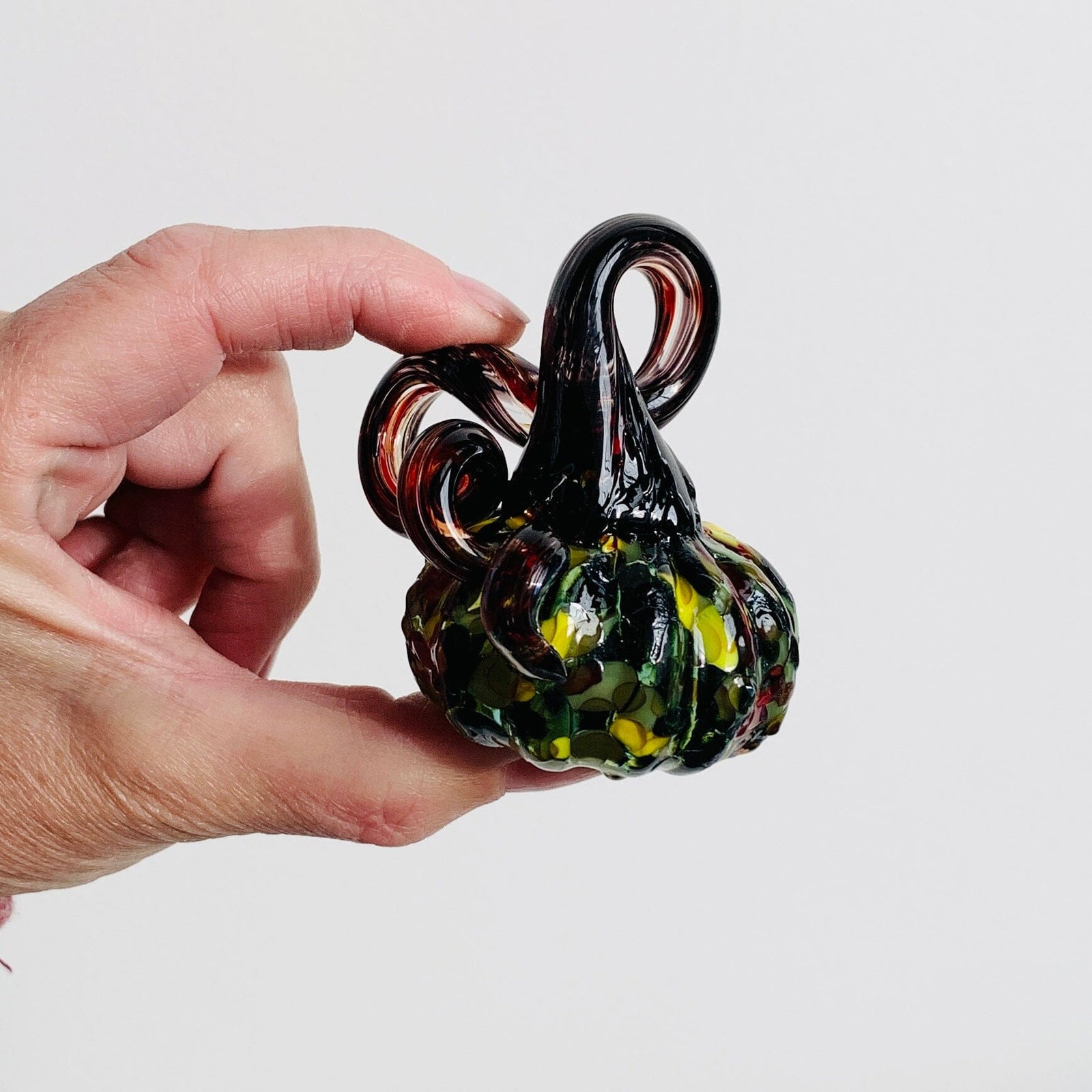 Daily Pumpkin 1316 Mini Paperweight Daily Pumpkin Luke Adams Glass Blowing Studio 