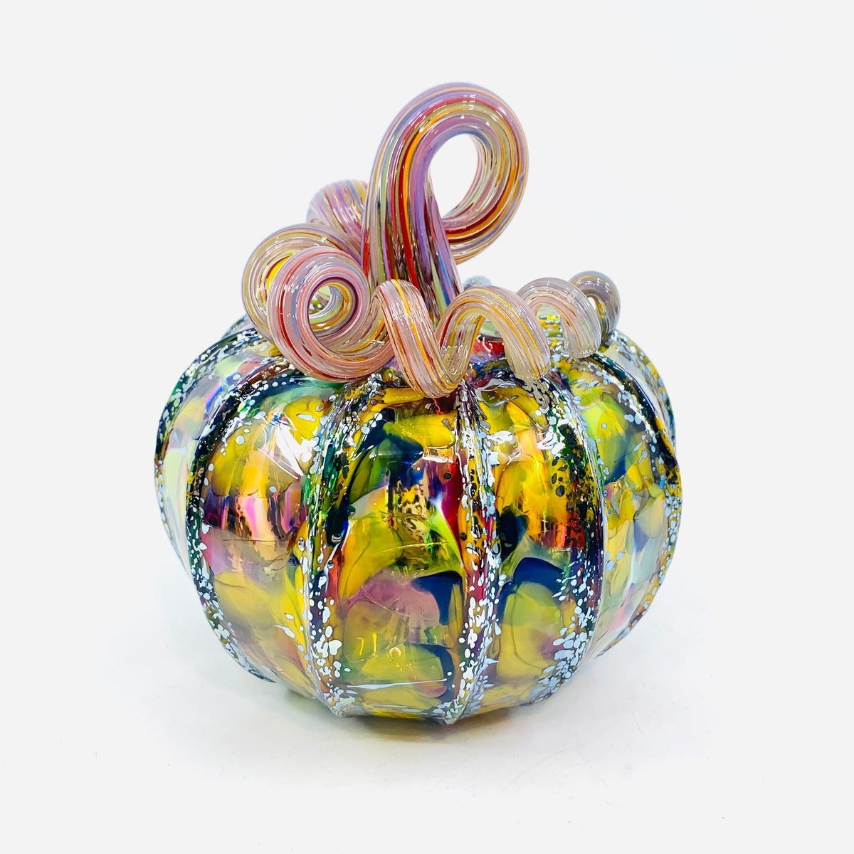 Daily Pumpkin 2847 Color-Twist Stem Squat Gabby Luke Adams Glass Blowing Studio 