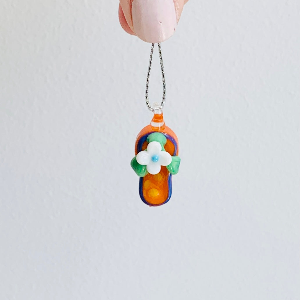 Glass Flip Flop Charms