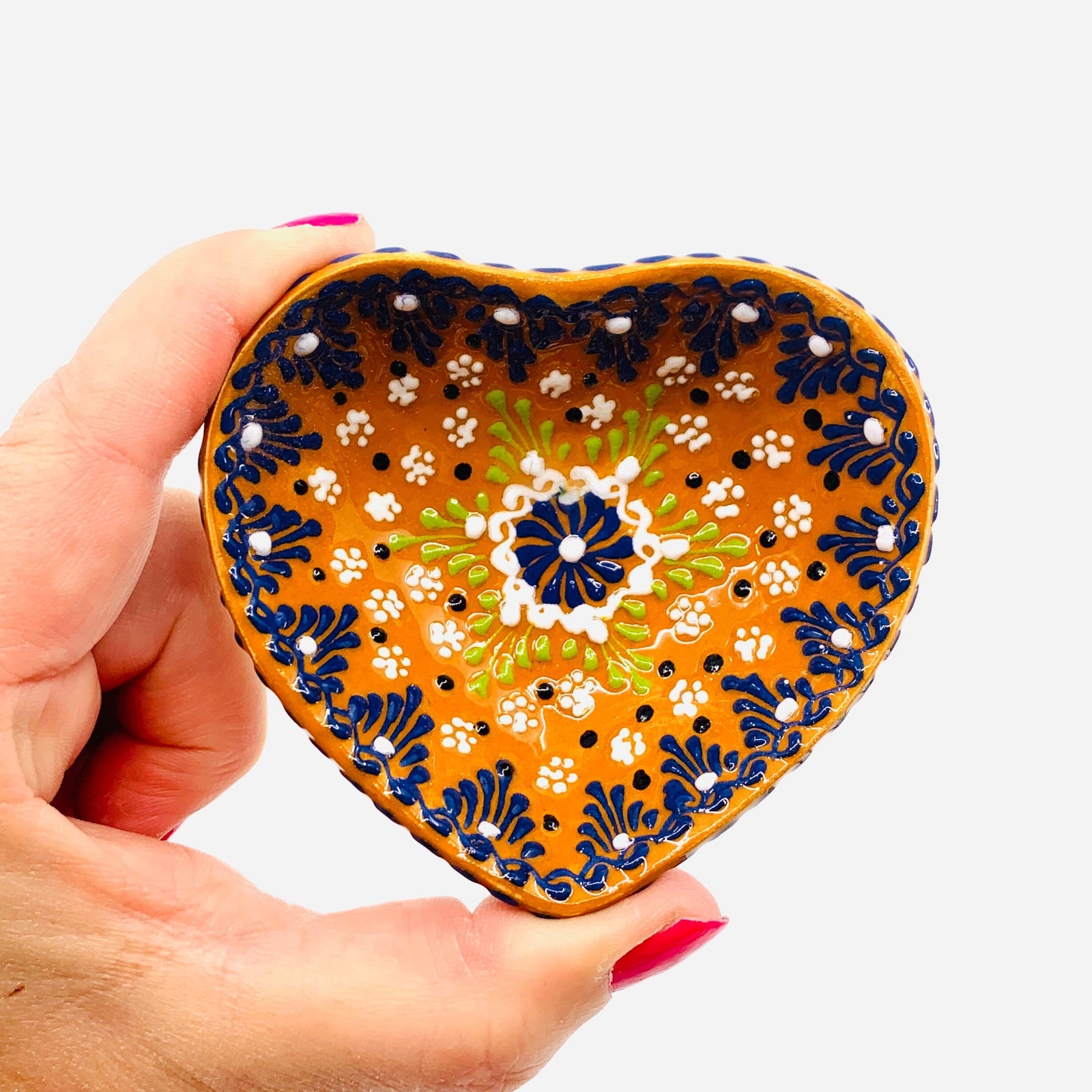 Heart Design Handmade Turkish Bowl 44 Decor Natto USA 