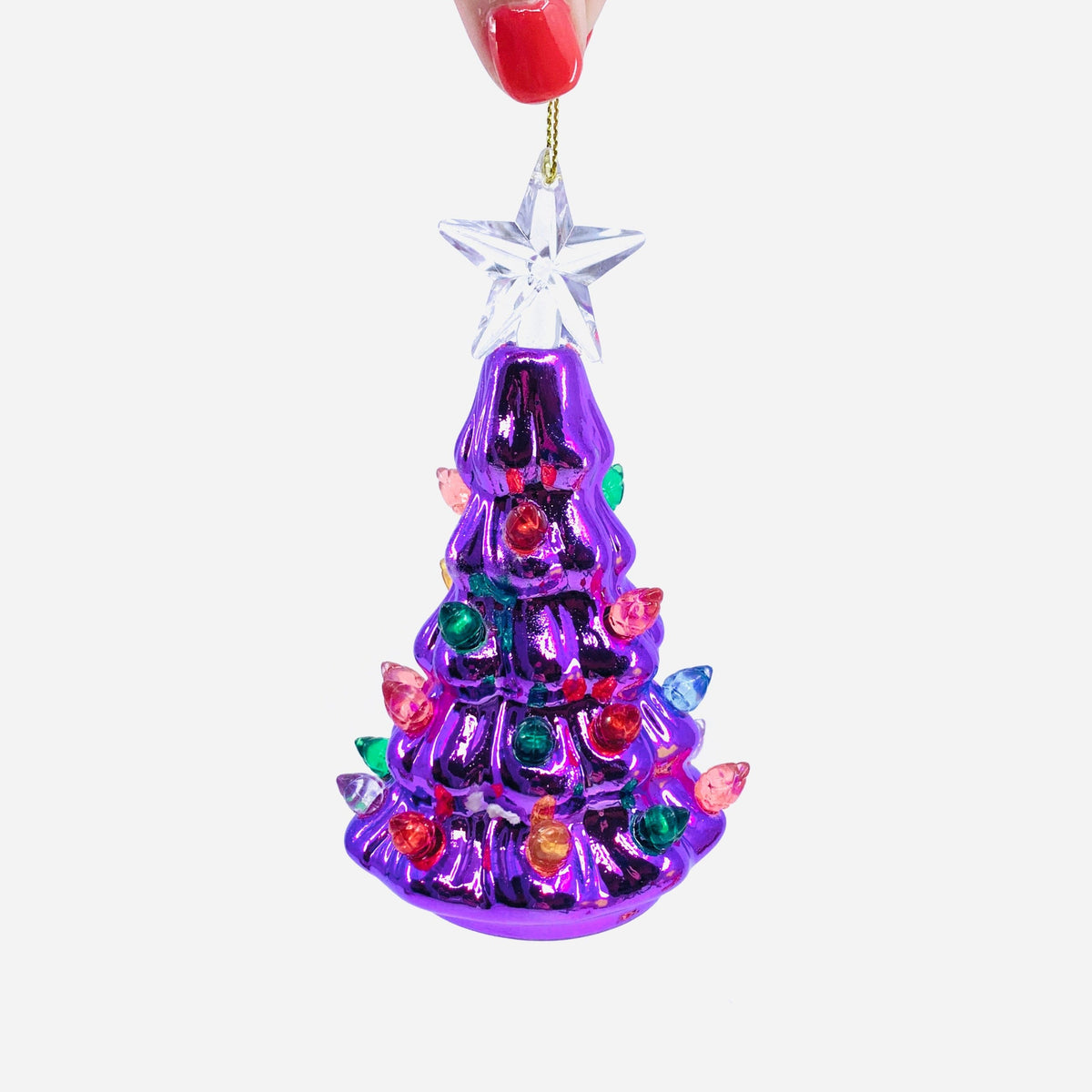 Metallic Tree Ornaments, Purple One Hundred 80 Degrees 